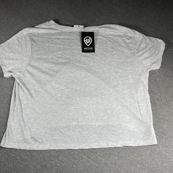 Where I'm From Miami Beach Yacht Club Woman’s Cropped Shirt CropTop Size Large - Picture 5 of 5